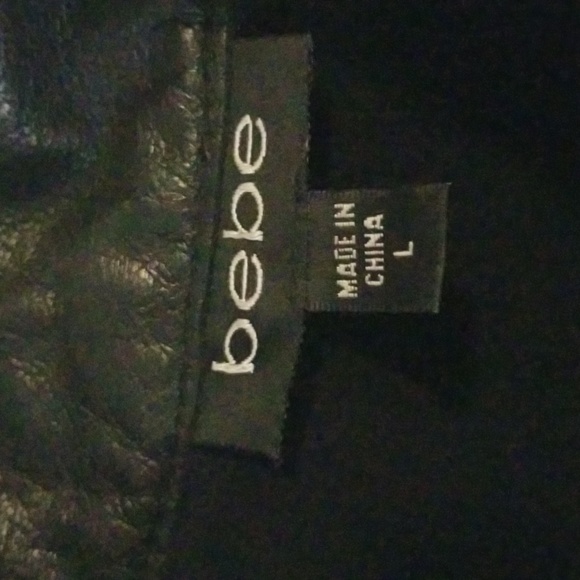 Womens L Bebe Vintage Leather top - Picture 3 of 8